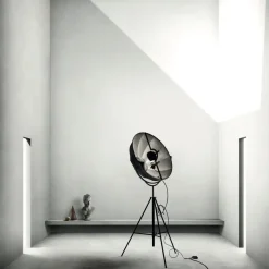 Fortuny golvlampa silver rubelli/svart