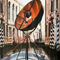 Fortuny petite golvlampa brons rubelli/svart