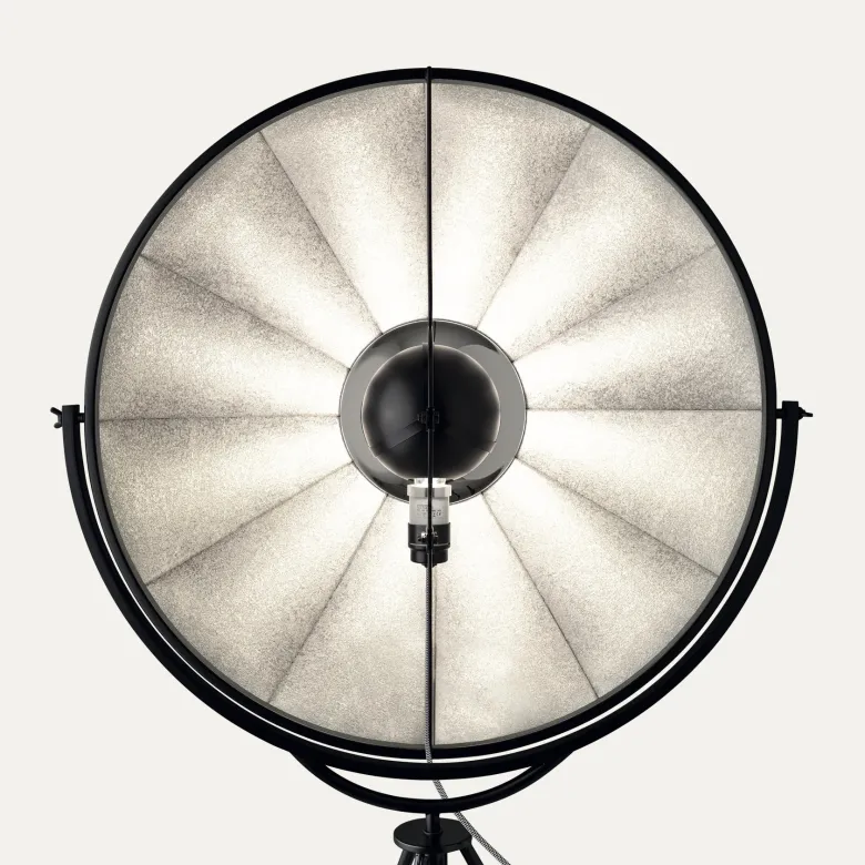 Fortuny petite golvlampa silver rubelli/svart