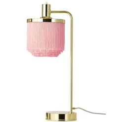 Fringe bordslampa pale pink