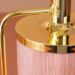 Fringe golvlampa pale pink