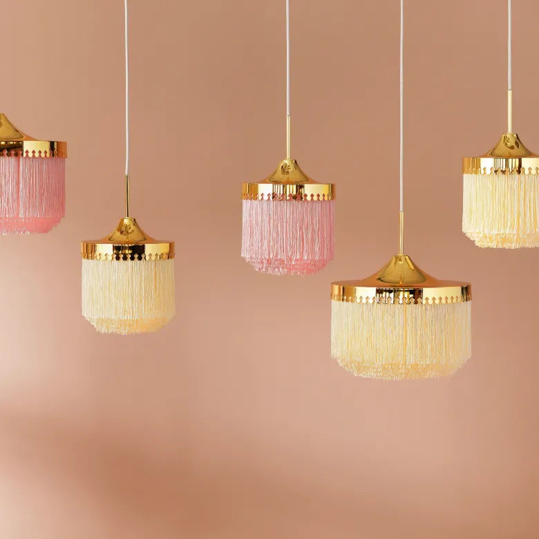 Fringe taklampa Ø30 Cream white