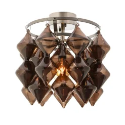 Gemma Ø45cm plafond borstad stål/brun