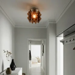 Gemma Ø45cm plafond borstad stål/brun