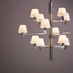 Gil 12 taklampa krom/opal glas