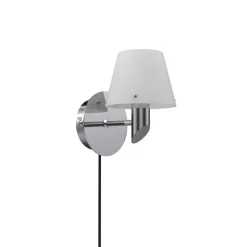 Gil vägglampa krom/opal glas