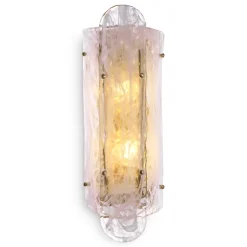 Ginnis Vägglampa Antik mässing/glas