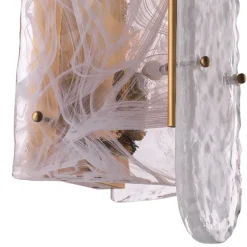 Ginnis Vägglampa Antik mässing/glas