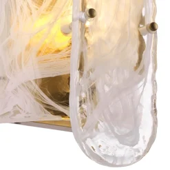 Ginnis Vägglampa Antik mässing/glas