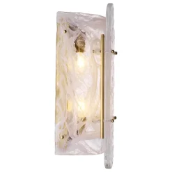 Ginnis Vägglampa Antik mässing/glas