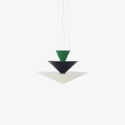 Gio LN14 taklampa signal green, deep blue & ecru white