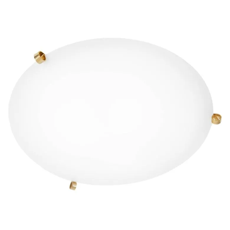 Ögla Ø550 plafond mässing/vit