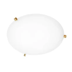 Ögla Ø450 plafond mässing/vit