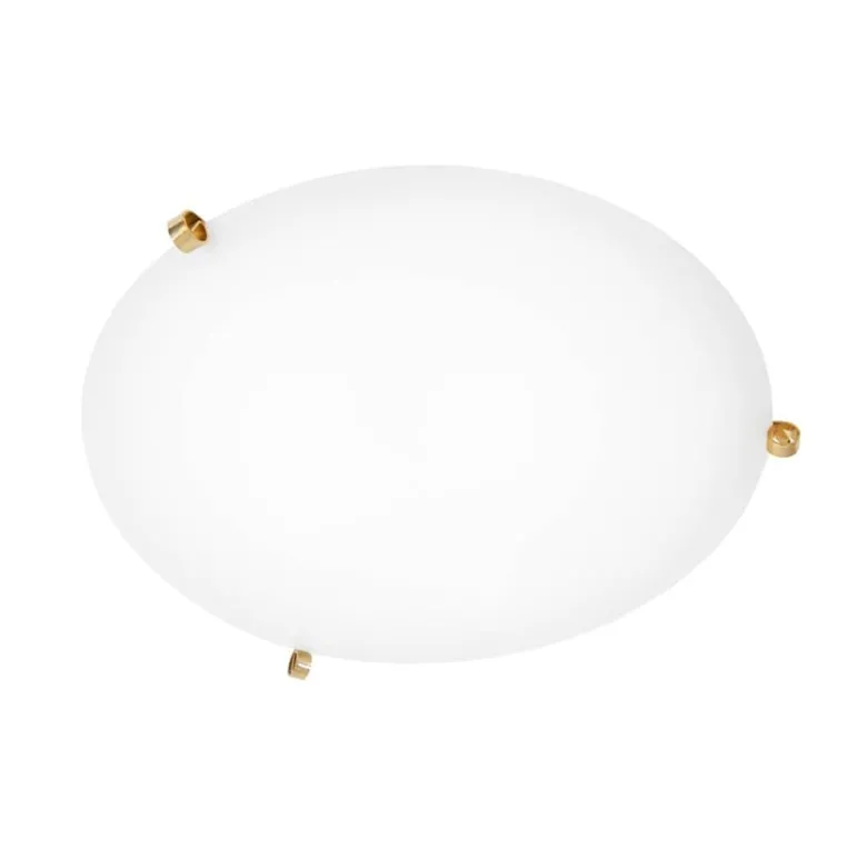 Ögla Ø450 plafond mässing/vit