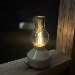 Glimt Uppladdningsbar bordslampa IP44 grön/amber