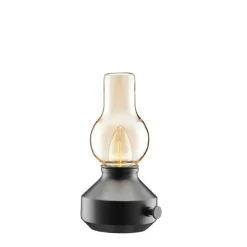 Glimt Uppladdningsbar bordslampa IP44 svart/amber