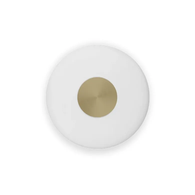 Glint 25 vägglampa mässing/opalglas
