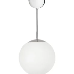 Glob Ø350 taklampa krom/blankt opalglas