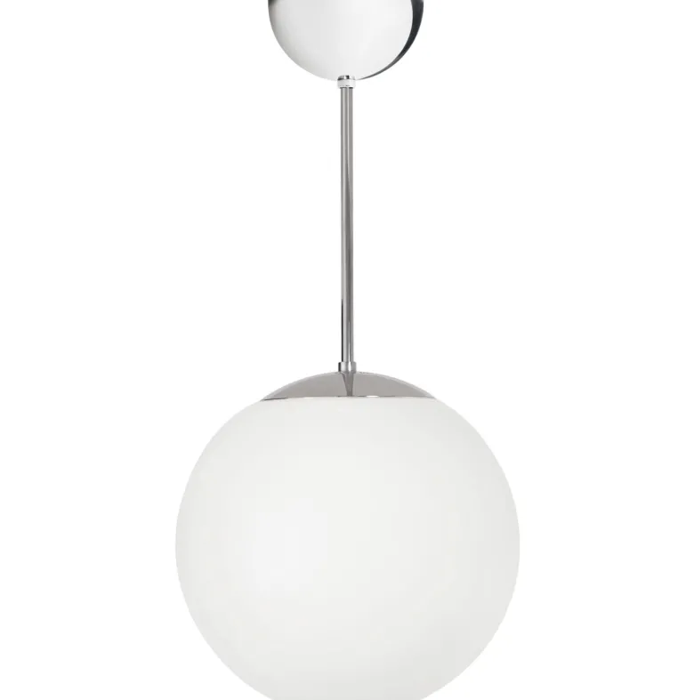 Glob Ø500 taklampa krom/matt opalglas