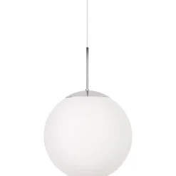 Glob Ø400 taklampa krom/matt opalglas