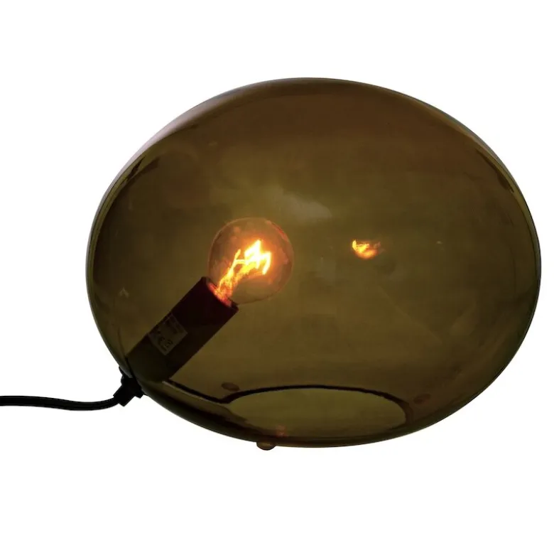 Globus 24 cm bordslampa brun