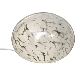 Globus 24 cm bordslampa vit prickig