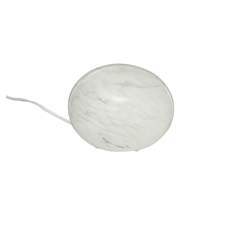 Globus 18 cm bordslampa vit prickig