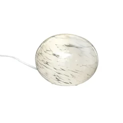 Globus 13 cm bordslampa vit prickig