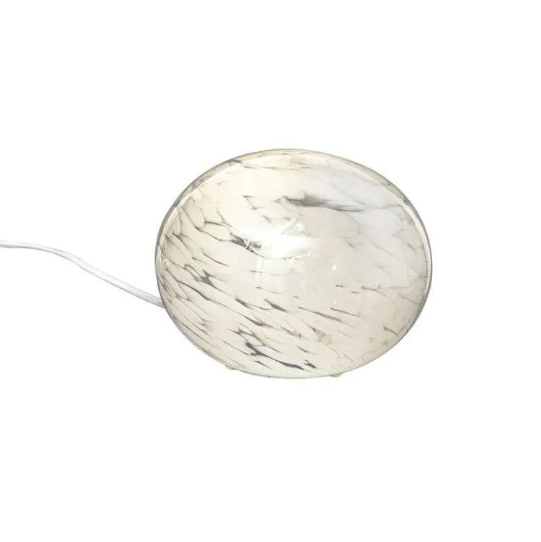 Globus 13 cm bordslampa vit prickig