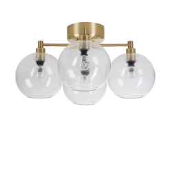 Gloria Ø460 plafond mässing/klart glas
