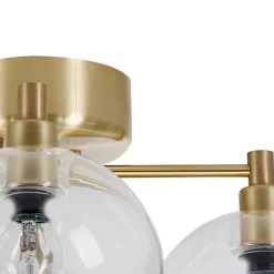 Gloria Ø460 plafond mässing/klart glas
