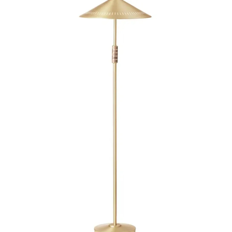 Governor golvlampa mässing/valnöt