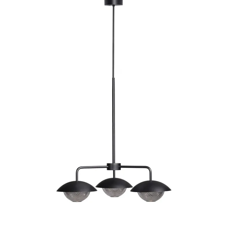 Grace 3 Chandelier H:875-1450 svart