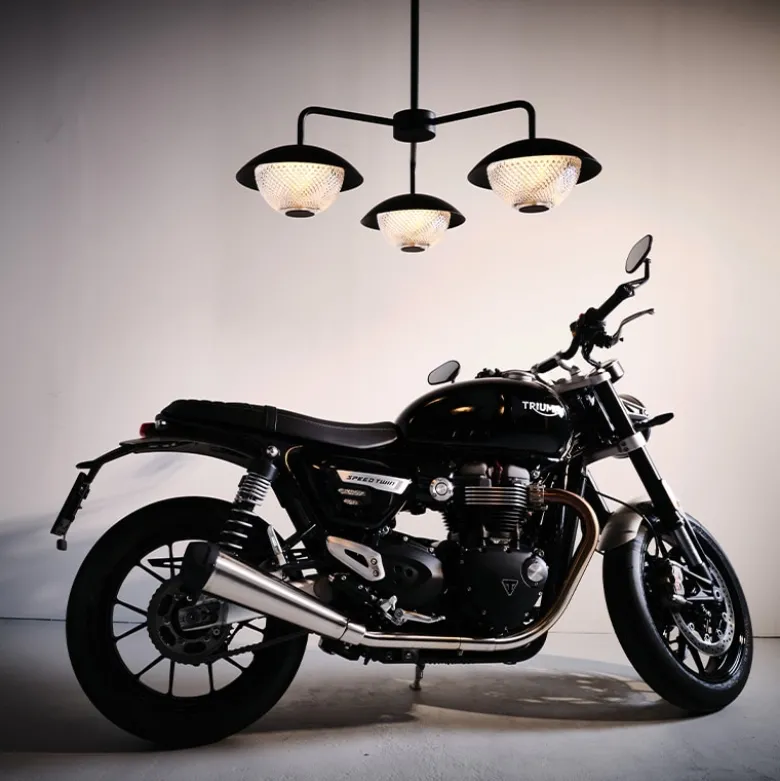 Grace 3 Chandelier H:875-1450 svart