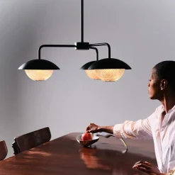 Grace 3 Chandelier H:575-850 svart