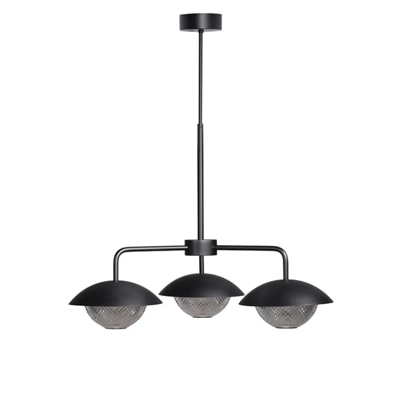 Grace 3 Chandelier H:575-850 svart
