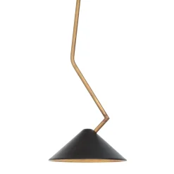 Grenverk 1 taklampa svart/råmässing