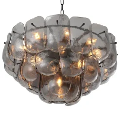 Gustave Chandelier taklampa Bronze/rökfärgat glas