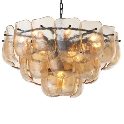 Gustave Chandelier taklampa Bronze/champagnefärgat glas