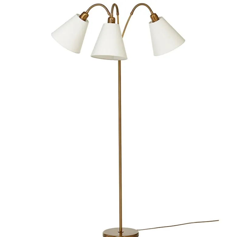 Haga 3-armad golvlampa oxid