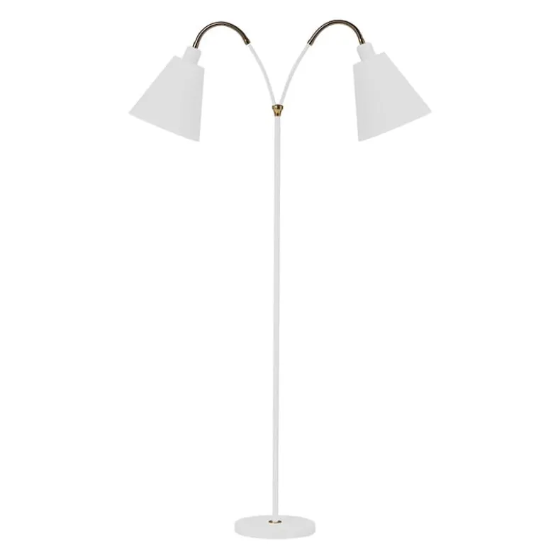 Haga 2-armad golvlampa vit