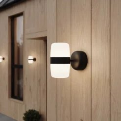Hall vägglampa IP65 mattsvart