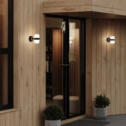 Hall vägglampa IP65 mattsvart