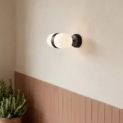 Hall vägglampa IP65 mattsvart