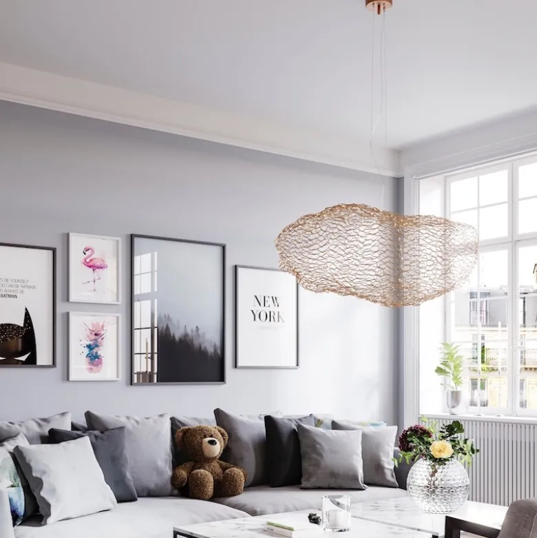 Hayden 75 cm taklampa guld