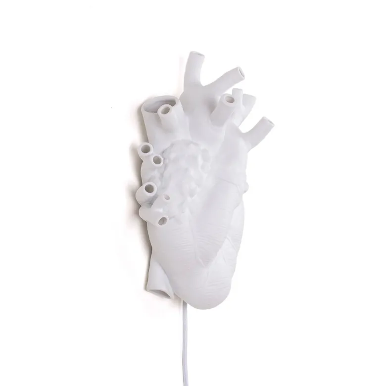 Heart lamp love in bloom vägglampa