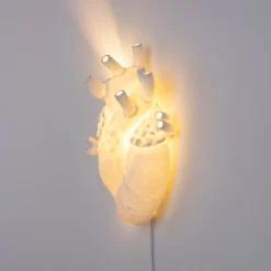 Heart lamp love in bloom vägglampa