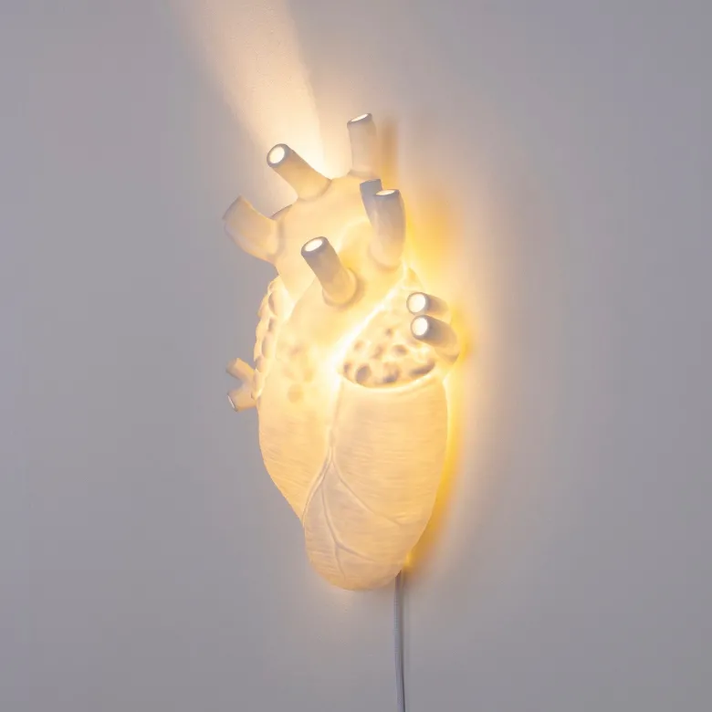 Heart lamp love in bloom vägglampa