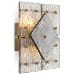 Hestia Vägglampa antik mässing/glas
