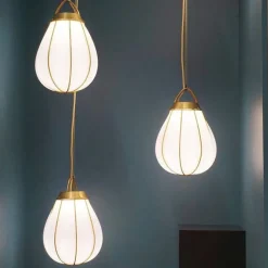 Hobo taklampa liten rå mässing